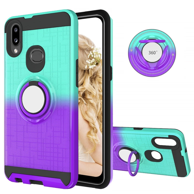 For Galaxy A10s 2 In 1 PC + TPU Protective Case with 360 Degrees Rotate Ring Holder