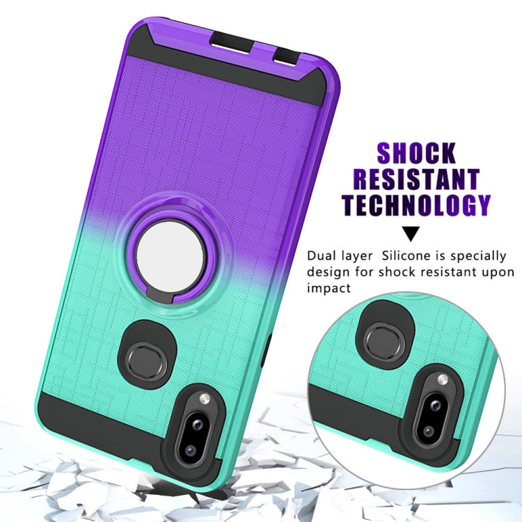 For Galaxy A10s 2 In 1 PC + TPU Protective Case with 360 Degrees Rotate Ring Holder