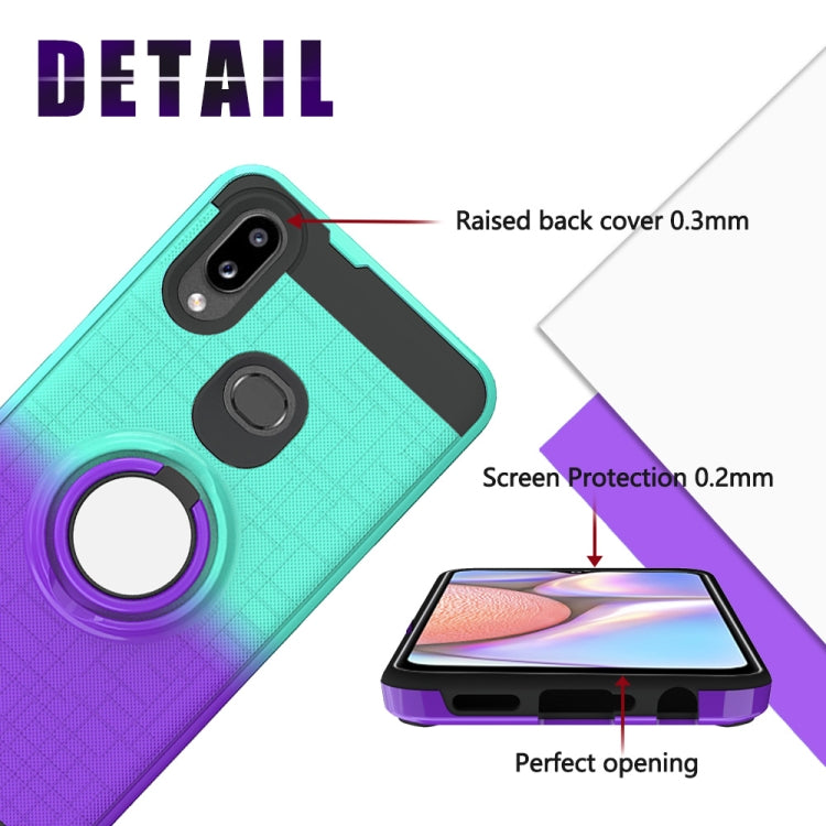 For Galaxy A10s 2 In 1 PC + TPU Protective Case with 360 Degrees Rotate Ring Holder