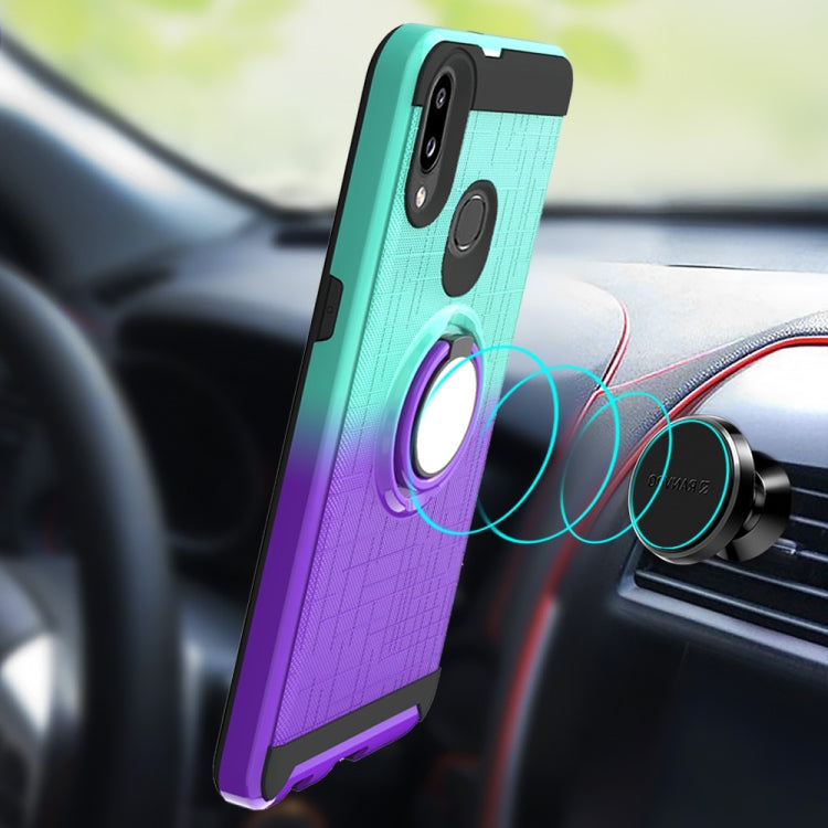 For Galaxy A10s 2 In 1 PC + TPU Protective Case with 360 Degrees Rotate Ring Holder