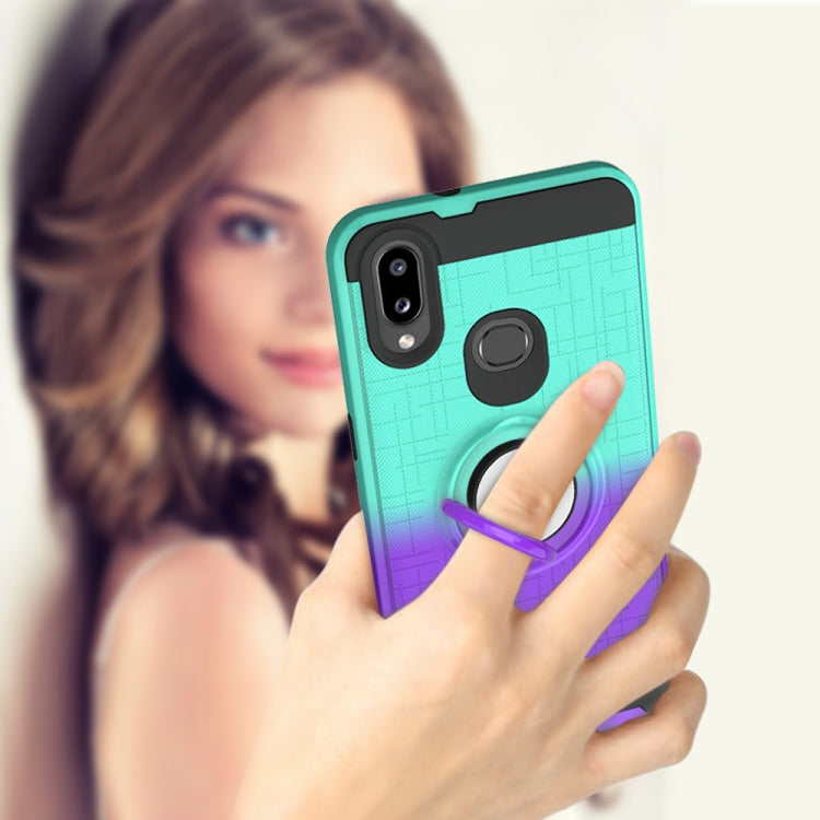 For Galaxy A10s 2 In 1 PC + TPU Protective Case with 360 Degrees Rotate Ring Holder