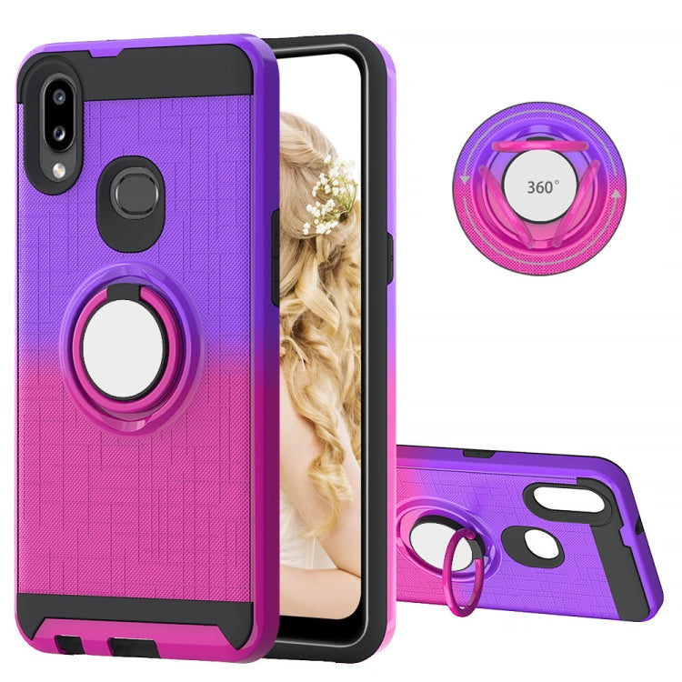 For Galaxy A10s 2 In 1 PC + TPU Protective Case with 360 Degrees Rotate Ring Holder