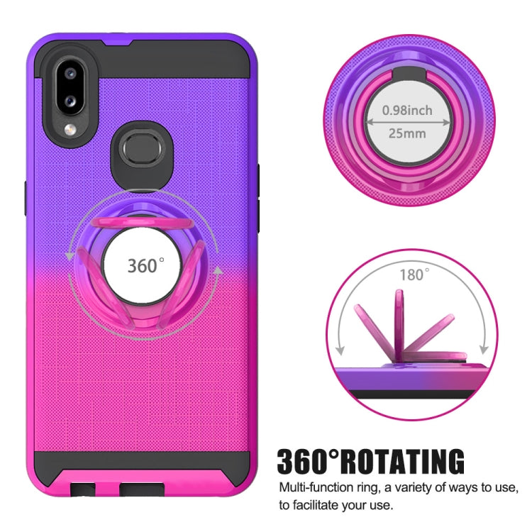 For Galaxy A10s 2 In 1 PC + TPU Protective Case with 360 Degrees Rotate Ring Holder