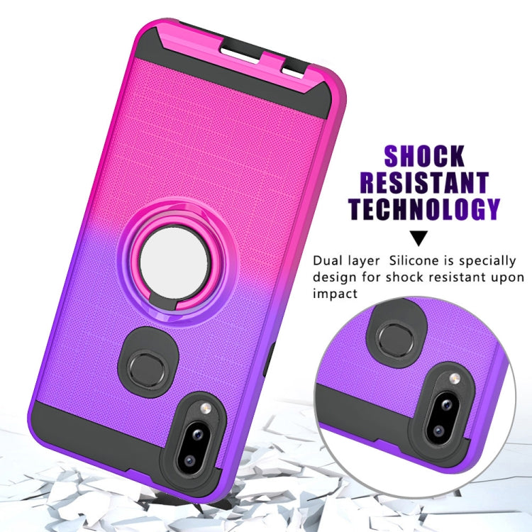 For Galaxy A10s 2 In 1 PC + TPU Protective Case with 360 Degrees Rotate Ring Holder