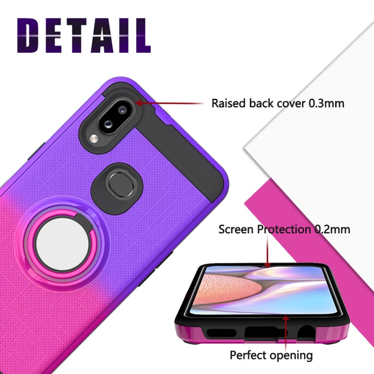 For Galaxy A10s 2 In 1 PC + TPU Protective Case with 360 Degrees Rotate Ring Holder