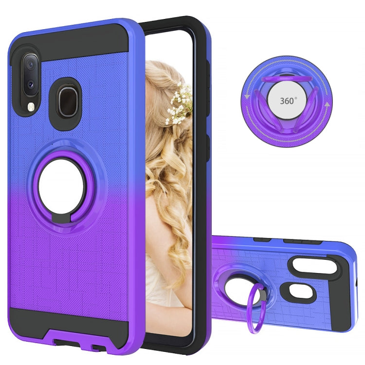 For Galaxy A20e / A10e 2 In 1 PC + TPU Protective Case with 360 Degrees Rotate Ring Holder