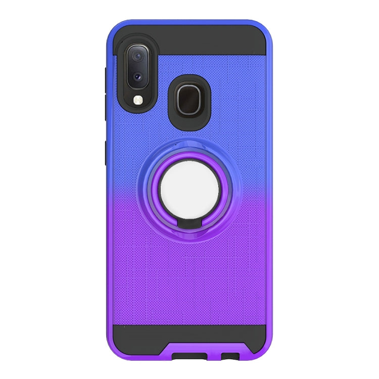 For Galaxy A20e / A10e 2 In 1 PC + TPU Protective Case with 360 Degrees Rotate Ring Holder