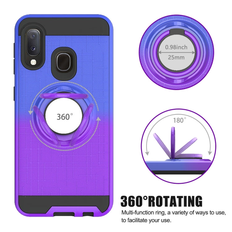 For Galaxy A20e / A10e 2 In 1 PC + TPU Protective Case with 360 Degrees Rotate Ring Holder