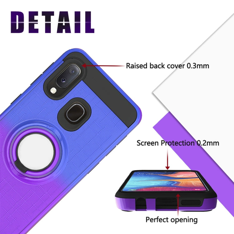 For Galaxy A20e / A10e 2 In 1 PC + TPU Protective Case with 360 Degrees Rotate Ring Holder