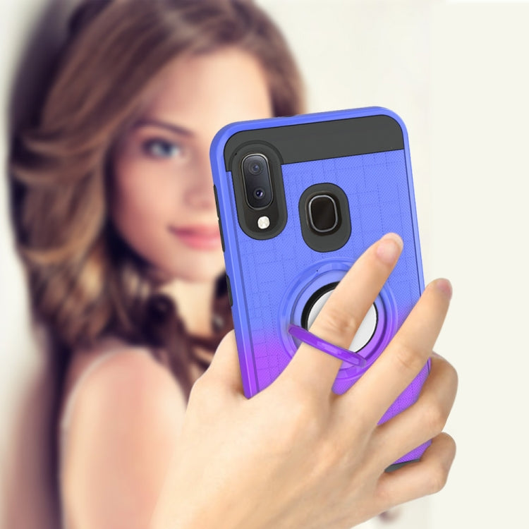 For Galaxy A20e / A10e 2 In 1 PC + TPU Protective Case with 360 Degrees Rotate Ring Holder