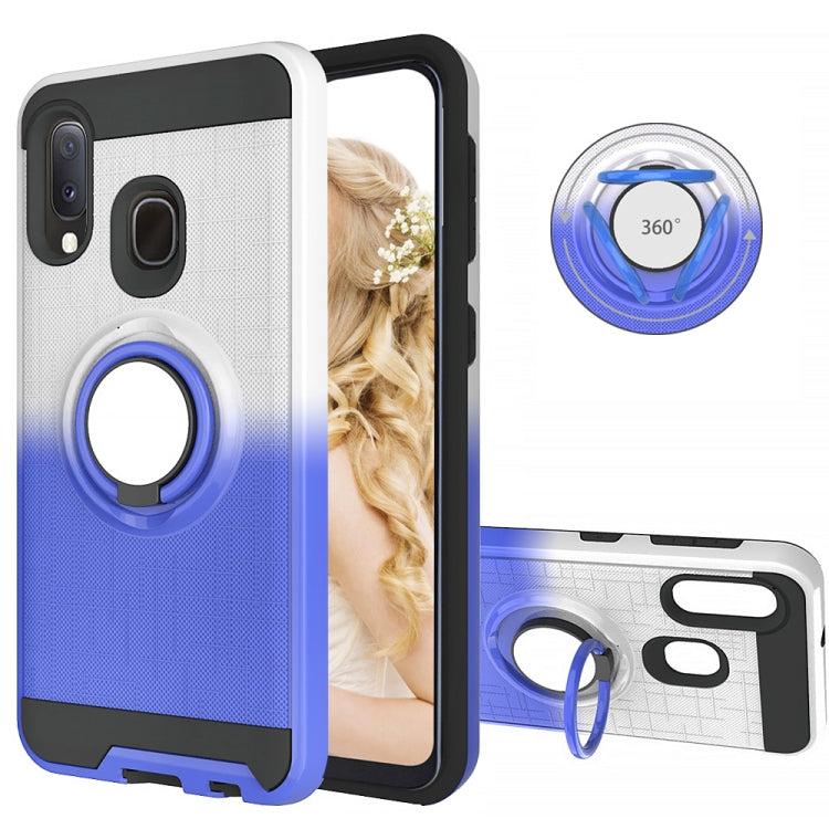 For Galaxy A20e / A10e 2 In 1 PC + TPU Protective Case with 360 Degrees Rotate Ring Holder