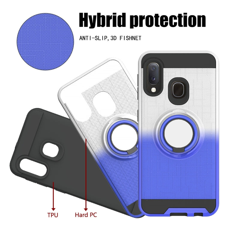 For Galaxy A20e / A10e 2 In 1 PC + TPU Protective Case with 360 Degrees Rotate Ring Holder