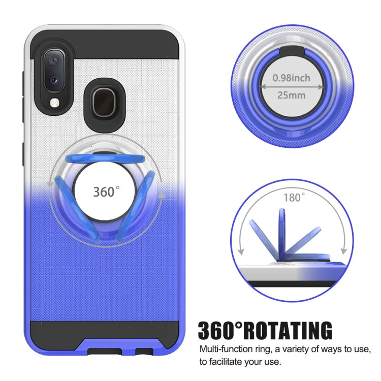For Galaxy A20e / A10e 2 In 1 PC + TPU Protective Case with 360 Degrees Rotate Ring Holder