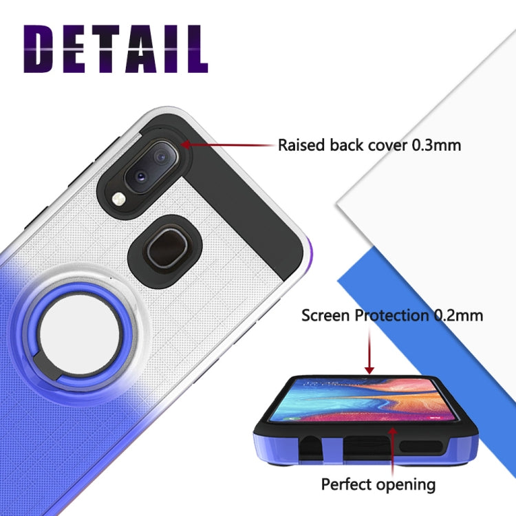 For Galaxy A20e / A10e 2 In 1 PC + TPU Protective Case with 360 Degrees Rotate Ring Holder