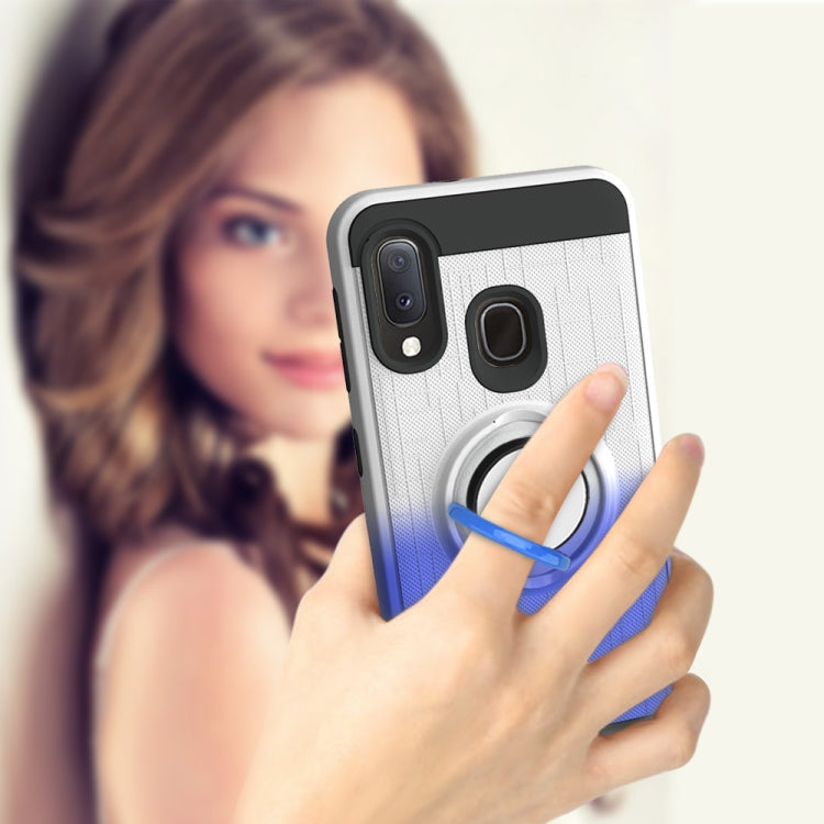 For Galaxy A20e / A10e 2 In 1 PC + TPU Protective Case with 360 Degrees Rotate Ring Holder
