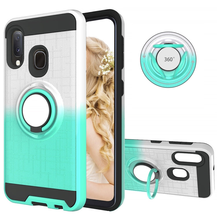 For Galaxy A20e / A10e 2 In 1 PC + TPU Protective Case with 360 Degrees Rotate Ring Holder