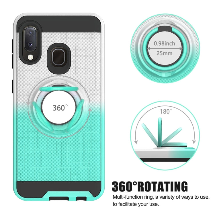 For Galaxy A20e / A10e 2 In 1 PC + TPU Protective Case with 360 Degrees Rotate Ring Holder