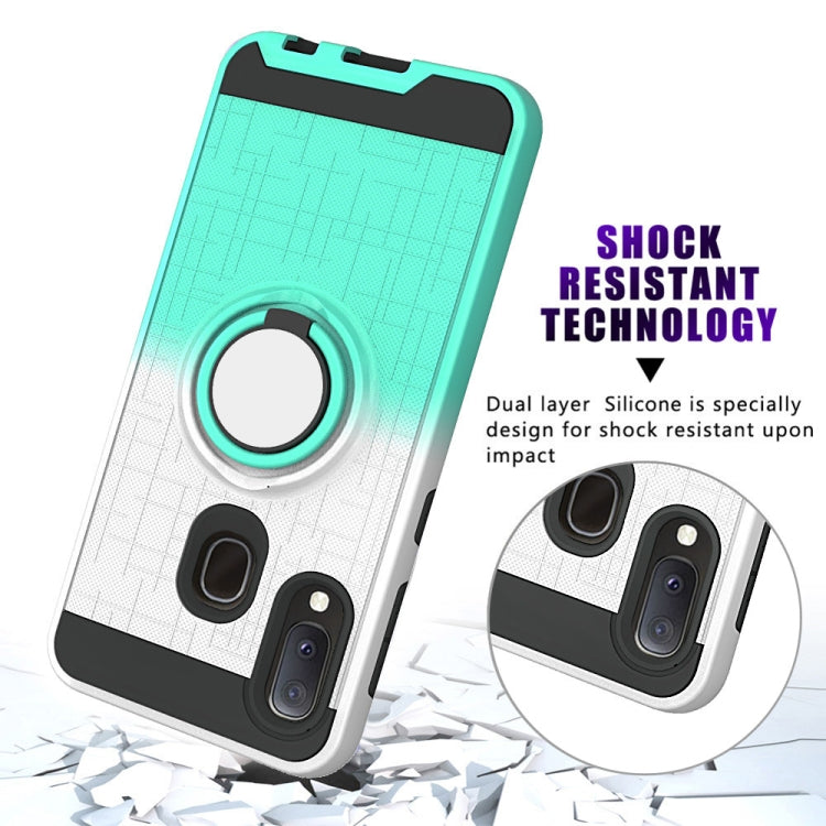 For Galaxy A20e / A10e 2 In 1 PC + TPU Protective Case with 360 Degrees Rotate Ring Holder