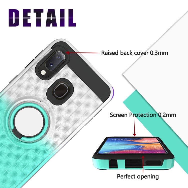 For Galaxy A20e / A10e 2 In 1 PC + TPU Protective Case with 360 Degrees Rotate Ring Holder