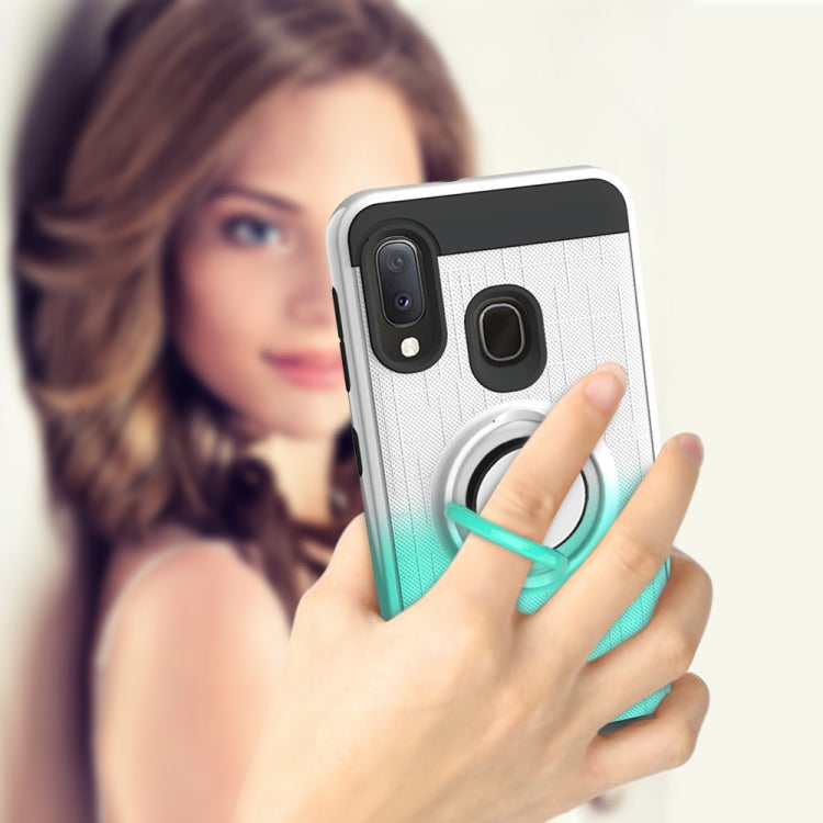 For Galaxy A20e / A10e 2 In 1 PC + TPU Protective Case with 360 Degrees Rotate Ring Holder