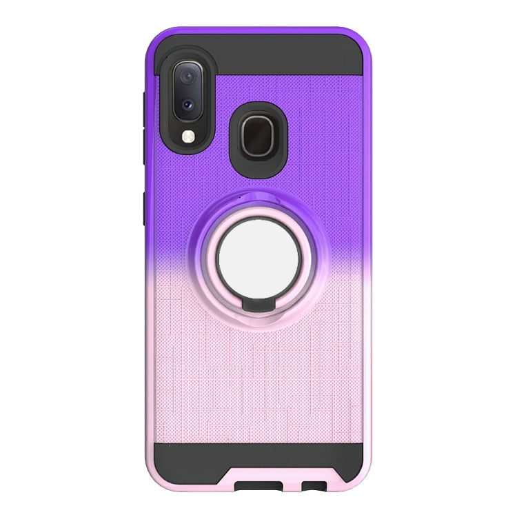 For Galaxy A20e / A10e 2 In 1 PC + TPU Protective Case with 360 Degrees Rotate Ring Holder