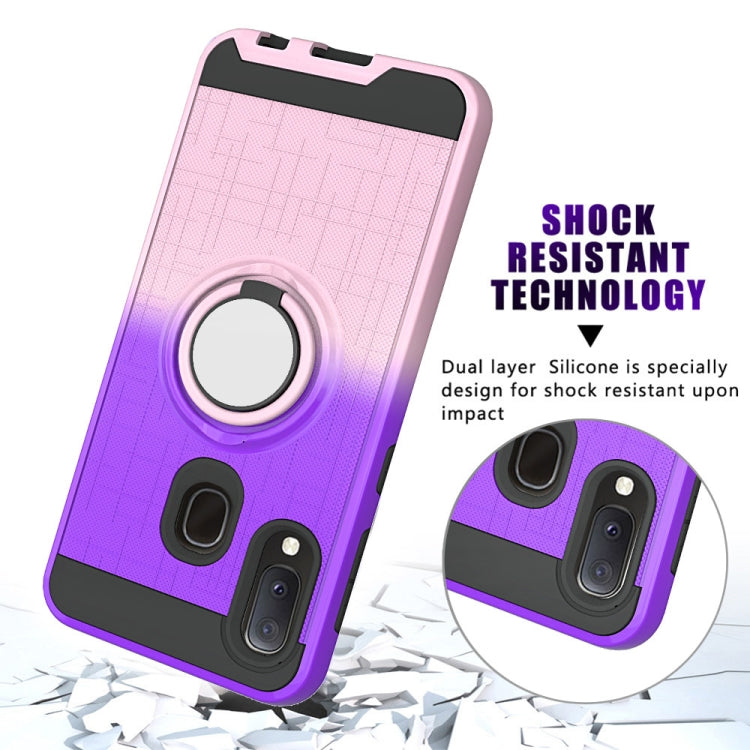 For Galaxy A20e / A10e 2 In 1 PC + TPU Protective Case with 360 Degrees Rotate Ring Holder