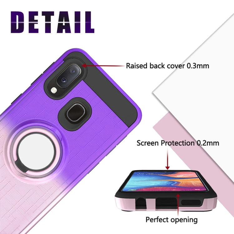 For Galaxy A20e / A10e 2 In 1 PC + TPU Protective Case with 360 Degrees Rotate Ring Holder