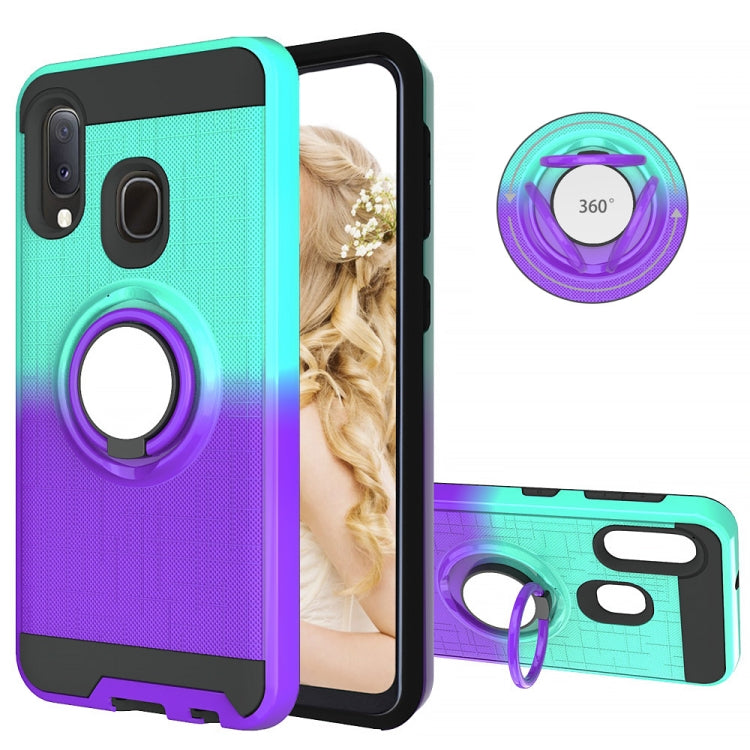 For Galaxy A20e / A10e 2 In 1 PC + TPU Protective Case with 360 Degrees Rotate Ring Holder