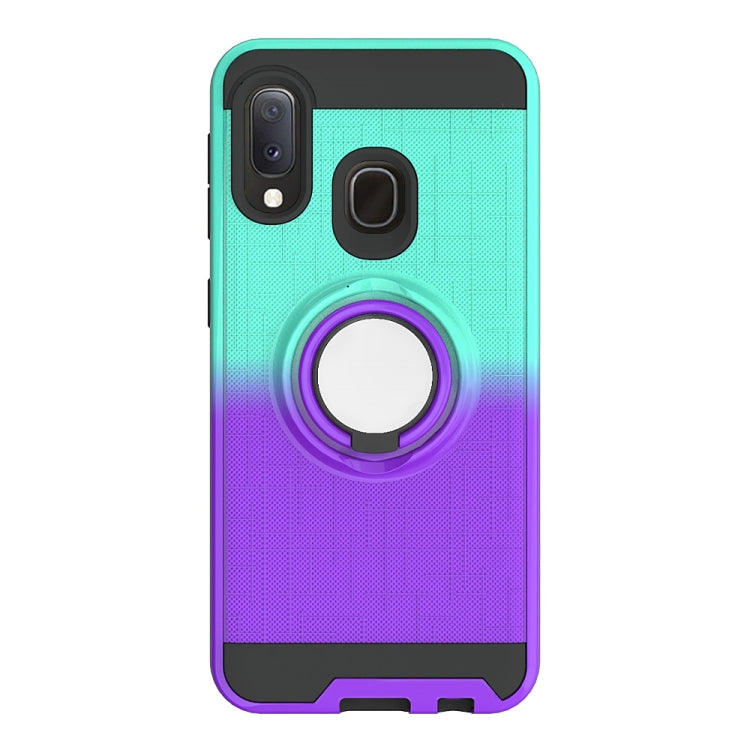 For Galaxy A20e / A10e 2 In 1 PC + TPU Protective Case with 360 Degrees Rotate Ring Holder