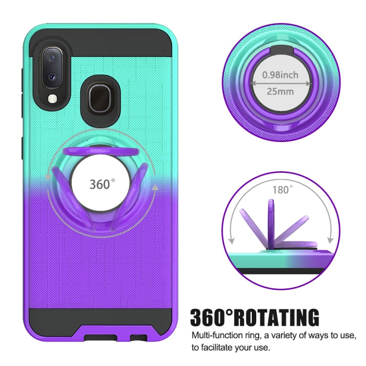 For Galaxy A20e / A10e 2 In 1 PC + TPU Protective Case with 360 Degrees Rotate Ring Holder