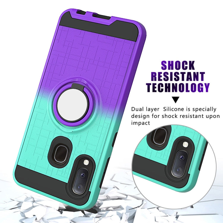 For Galaxy A20e / A10e 2 In 1 PC + TPU Protective Case with 360 Degrees Rotate Ring Holder