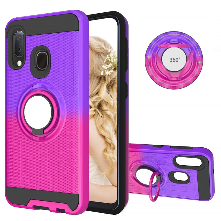 For Galaxy A20e / A10e 2 In 1 PC + TPU Protective Case with 360 Degrees Rotate Ring Holder