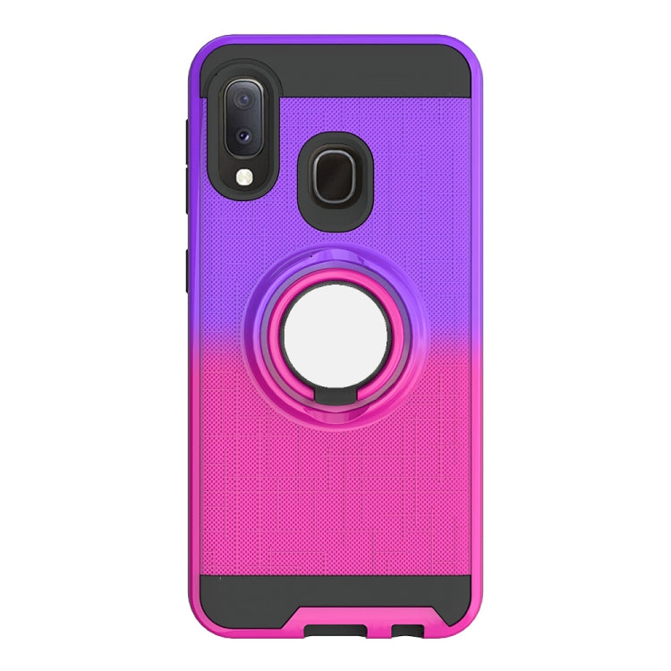 For Galaxy A20e / A10e 2 In 1 PC + TPU Protective Case with 360 Degrees Rotate Ring Holder