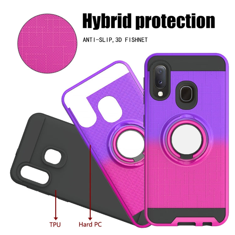 For Galaxy A20e / A10e 2 In 1 PC + TPU Protective Case with 360 Degrees Rotate Ring Holder