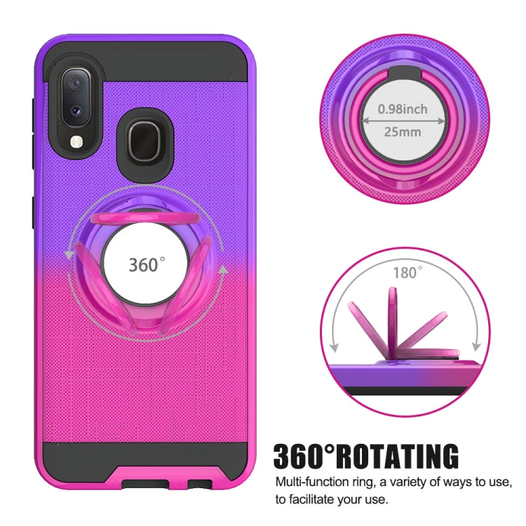 For Galaxy A20e / A10e 2 In 1 PC + TPU Protective Case with 360 Degrees Rotate Ring Holder