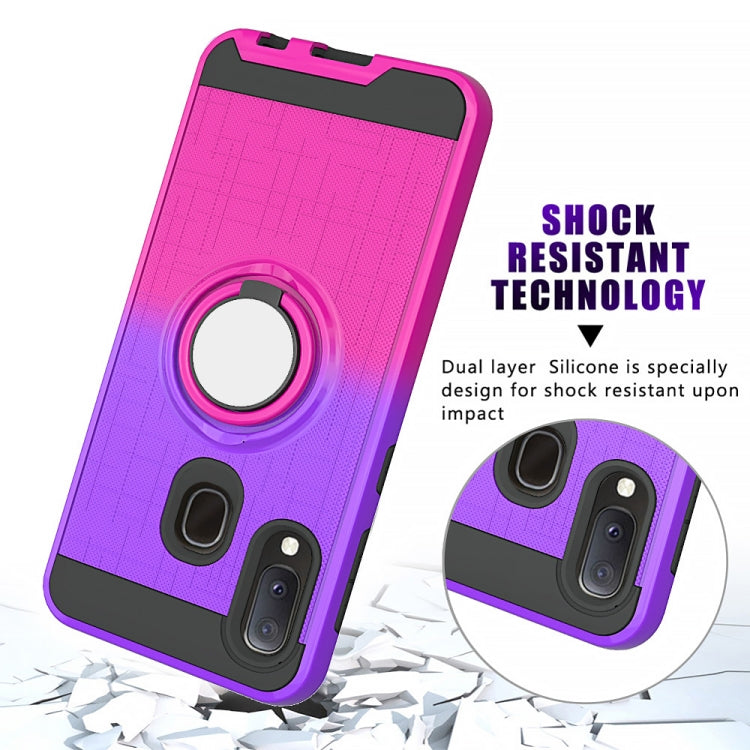 For Galaxy A20e / A10e 2 In 1 PC + TPU Protective Case with 360 Degrees Rotate Ring Holder