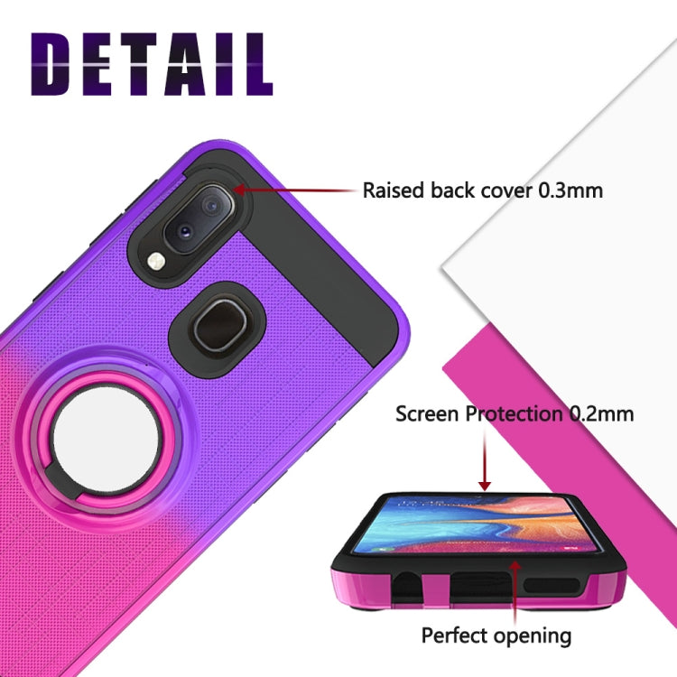 For Galaxy A20e / A10e 2 In 1 PC + TPU Protective Case with 360 Degrees Rotate Ring Holder
