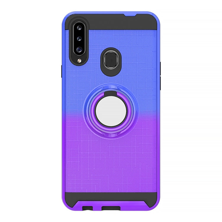 For Galaxy A20s 2 In 1 PC + TPU Protective Case with 360 Degrees Rotate Ring Holder