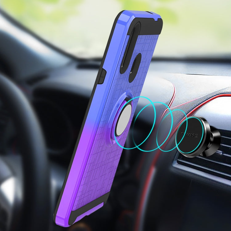 For Galaxy A20s 2 In 1 PC + TPU Protective Case with 360 Degrees Rotate Ring Holder