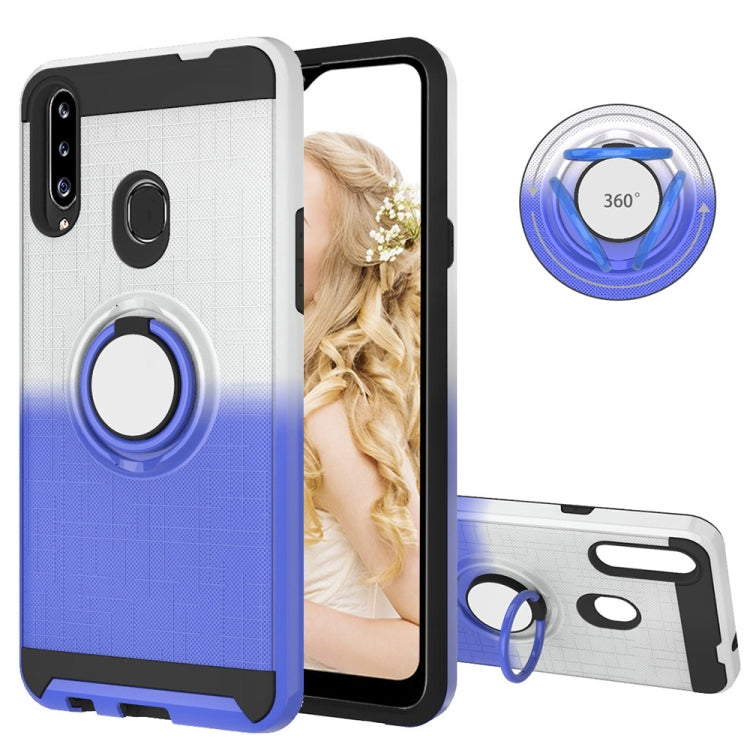 For Galaxy A20s 2 In 1 PC + TPU Protective Case with 360 Degrees Rotate Ring Holder