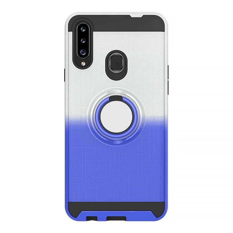 For Galaxy A20s 2 In 1 PC + TPU Protective Case with 360 Degrees Rotate Ring Holder