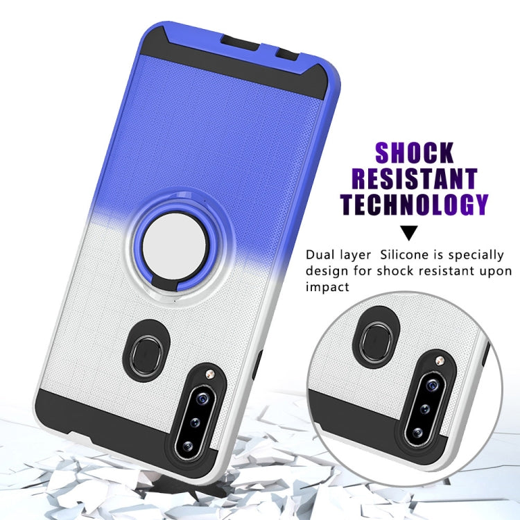 For Galaxy A20s 2 In 1 PC + TPU Protective Case with 360 Degrees Rotate Ring Holder