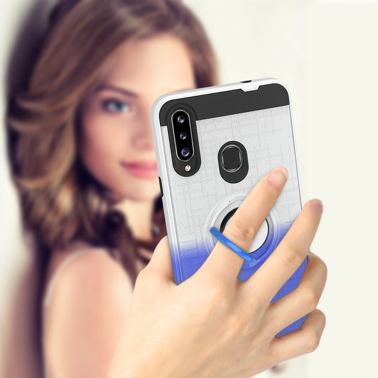 For Galaxy A20s 2 In 1 PC + TPU Protective Case with 360 Degrees Rotate Ring Holder