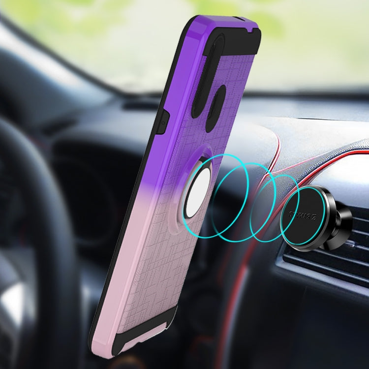 For Galaxy A20s 2 In 1 PC + TPU Protective Case with 360 Degrees Rotate Ring Holder