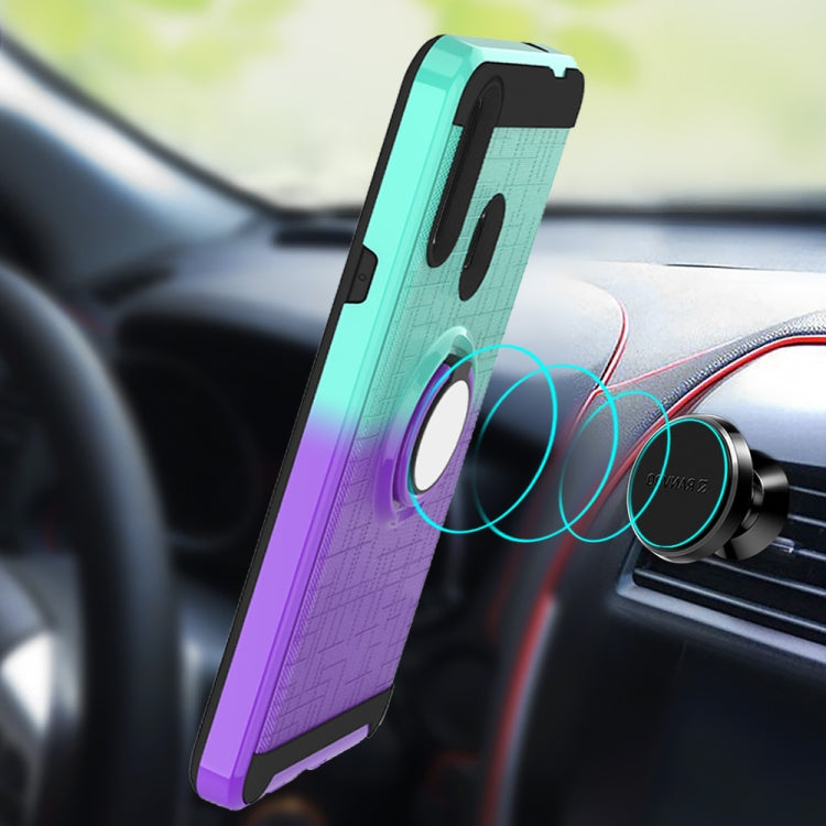 For Galaxy A20s 2 In 1 PC + TPU Protective Case with 360 Degrees Rotate Ring Holder
