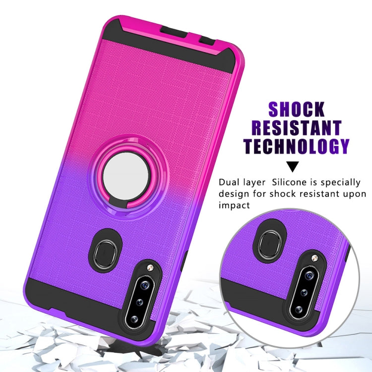 For Galaxy A20s 2 In 1 PC + TPU Protective Case with 360 Degrees Rotate Ring Holder