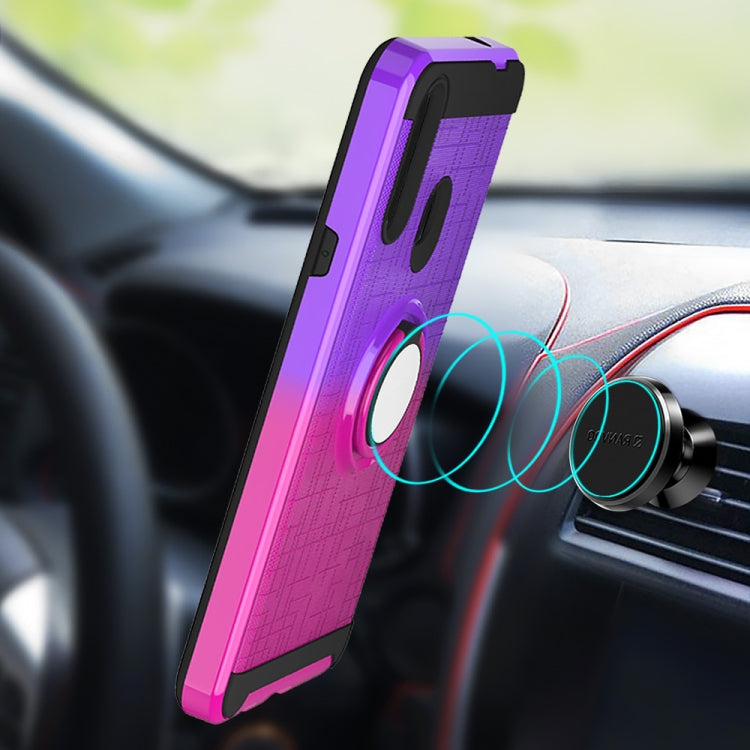 For Galaxy A20s 2 In 1 PC + TPU Protective Case with 360 Degrees Rotate Ring Holder