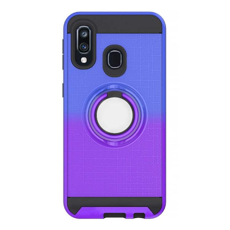 For Galaxy A40 2 In 1 PC + TPU Protective Case with 360 Degrees Rotate Ring Holder