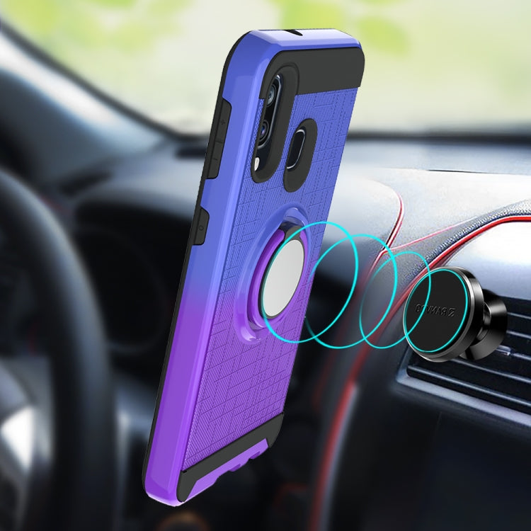 For Galaxy A40 2 In 1 PC + TPU Protective Case with 360 Degrees Rotate Ring Holder