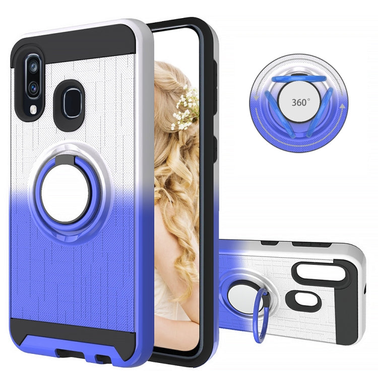 For Galaxy A40 2 In 1 PC + TPU Protective Case with 360 Degrees Rotate Ring Holder